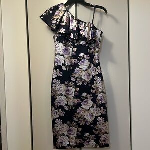 Eliza J Metallic Floral Dress